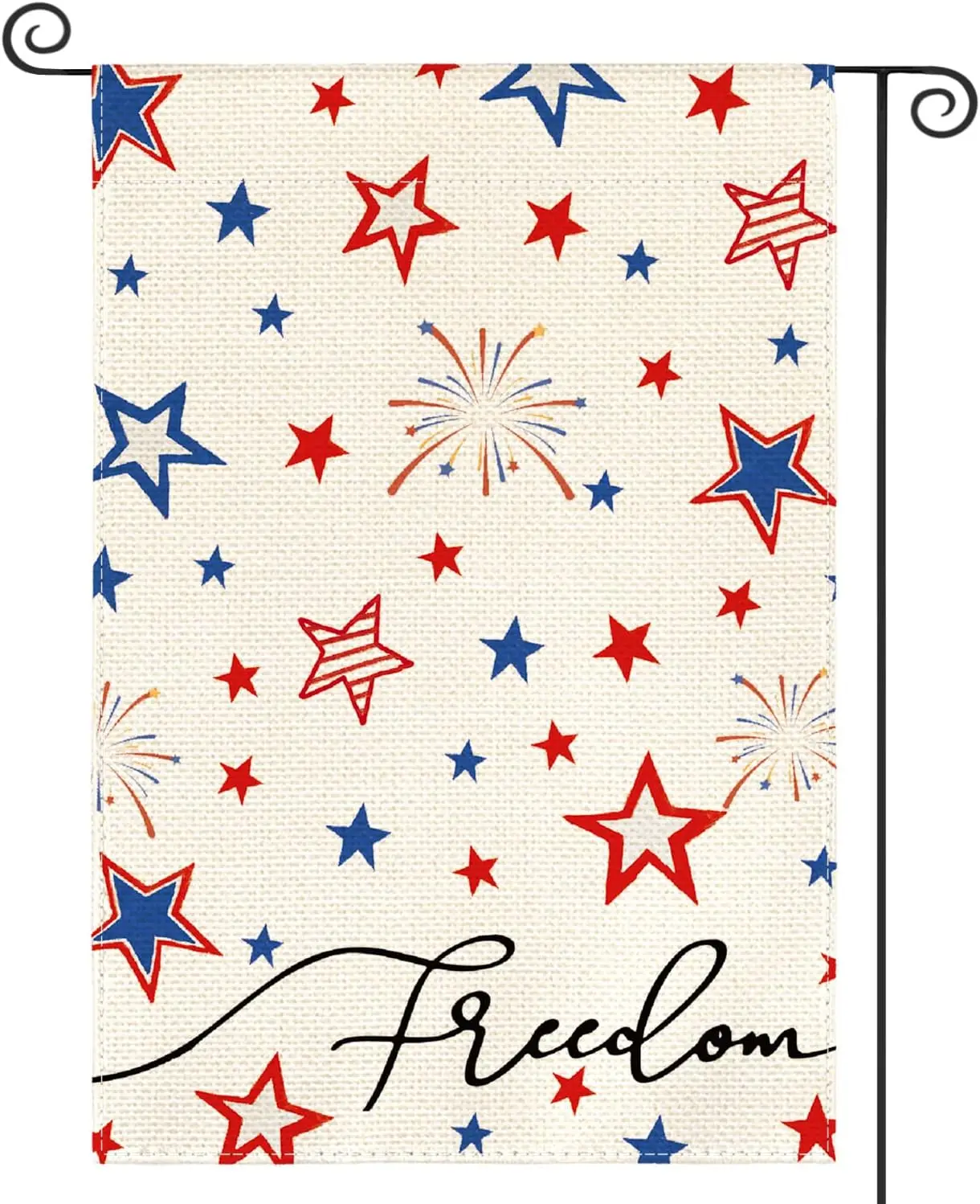 AVOIN colorlife 4th of July Freedom Garden Flag 12x18 Inch Double Sided Outside, Independence Day Patriotic American Stars and S