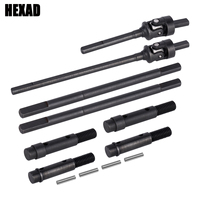 Hardened Steel Universal Joint Straight Shaft Portal Stub Shafts for 1/10 RC Crawler Vanquish VS4-10 Phoenix F10 Portal Axle