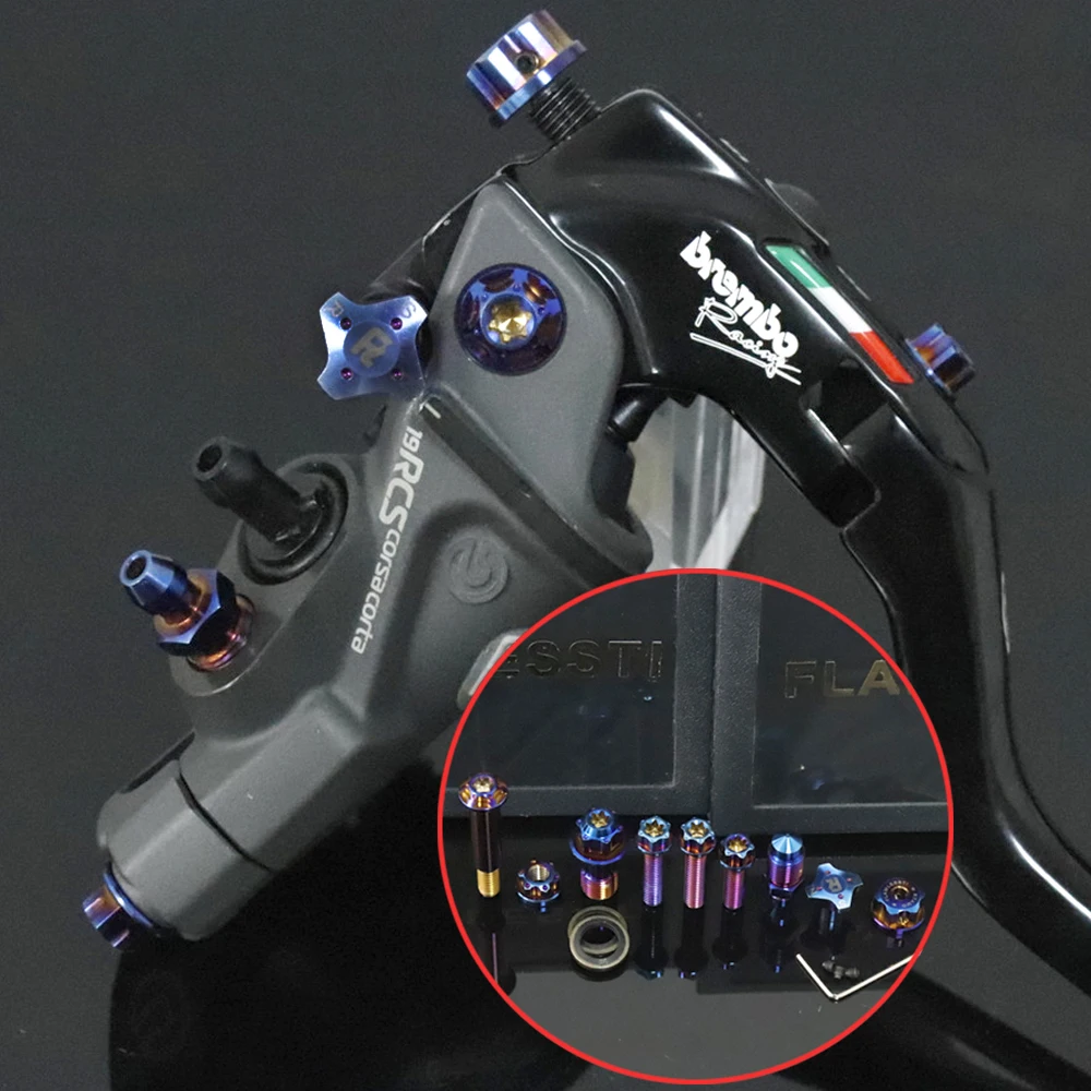 Flawlessti-embreagem do Freio e Cilindro Mestre Gr5 Titanium Bolts Brembo Rcs cc