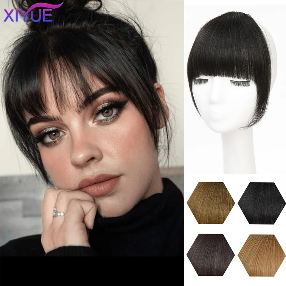 XIYUE Wig synthetic thickened air bangs for women's daily wear