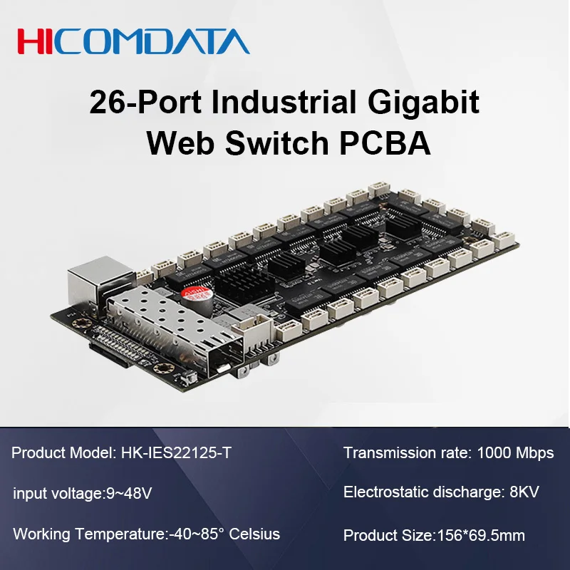 جزءا لا يتجزأ من الصناعية الصف 26 ميناء إدارة الإضاءة VLAN وحدة تبديل بوابة صناعية PCBA التبديل-40 ~ 80 ℃ #6