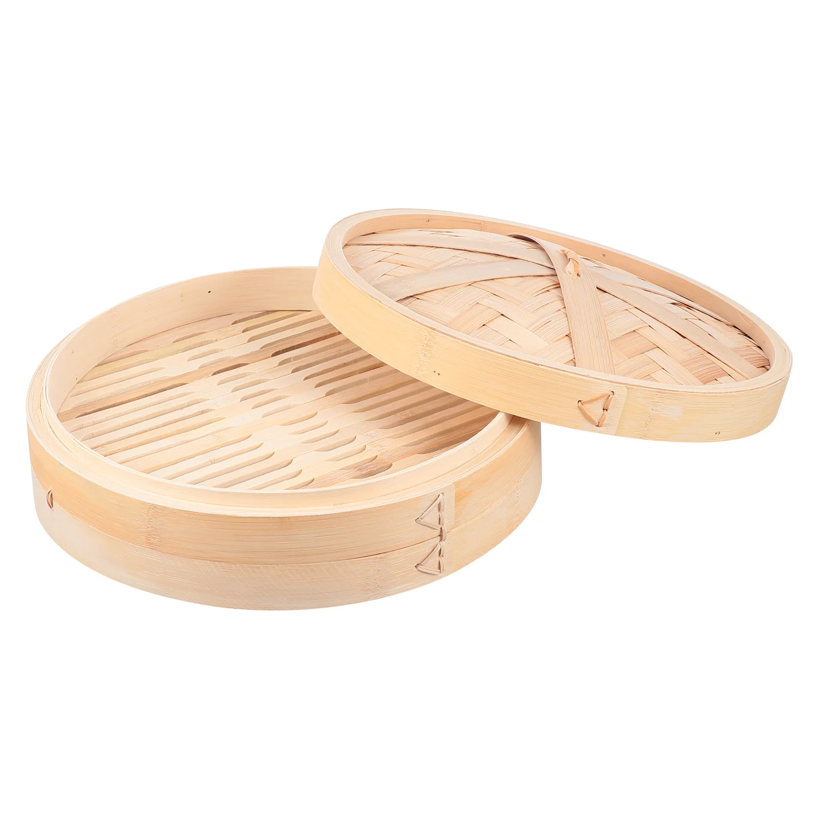 

1Set Bamboo Steamer Handmade Kitchen Food Steamer Lid Multi-Functional Steaming Basket Healthy Cooking Tool Reusable