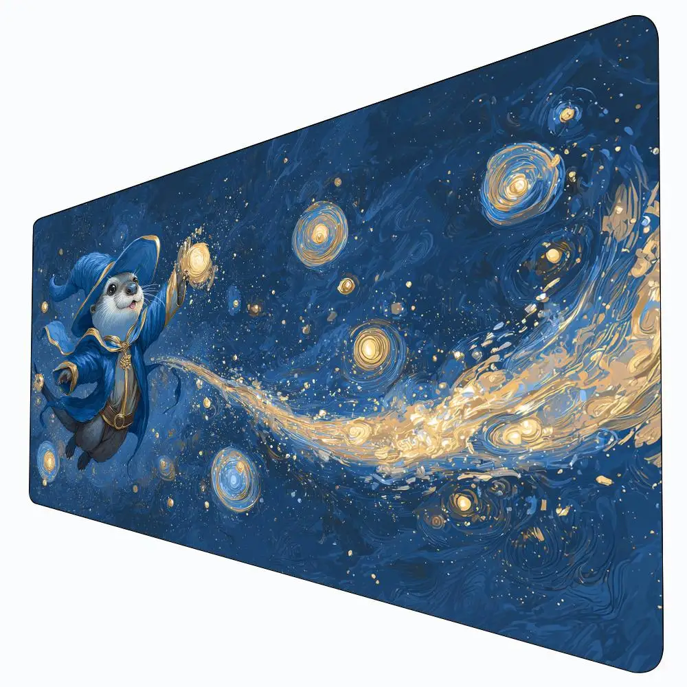 

Starry Sky Otter Wizard MTG Playmat Magic Card Battle Mat Non-Slip Durable 35X60CM Commander playmat Board Game Mat for TCG