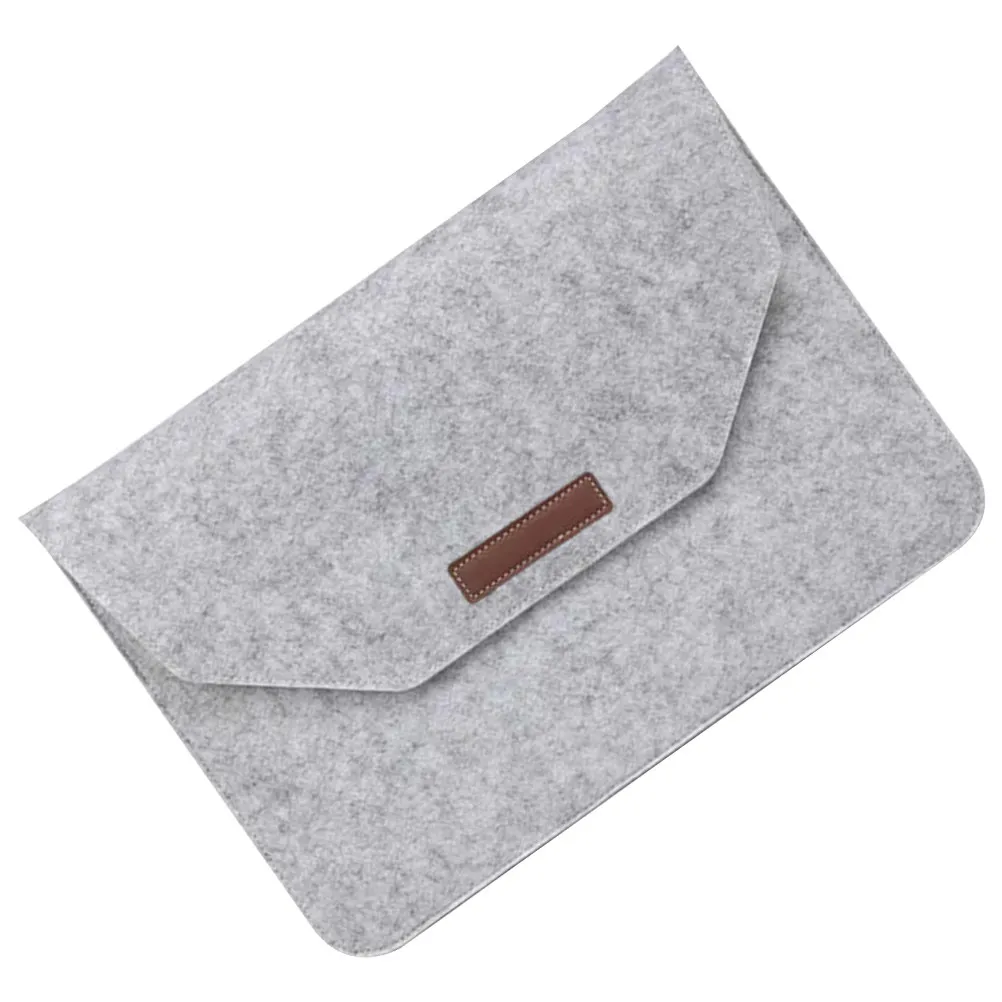 1Pcs Elegant Felt Laptop Bag Portable Computer Pouch for 11.6 Inch Notebook Lightweight Anti Slip Scratch Proof Organized