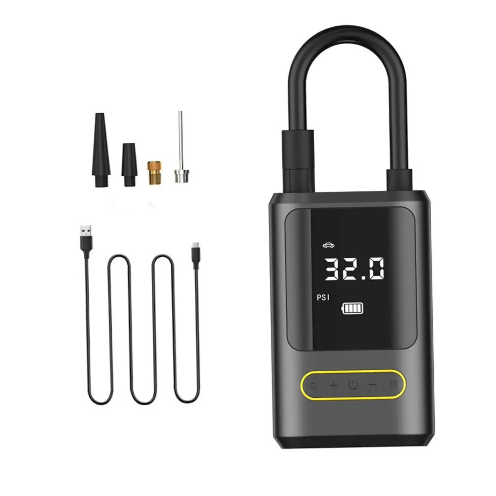 Portable Tire Inflator Digital Gauge Accurate LED Display Handheld Tire Pump Fast Inflation Air Compressor for Car Tires