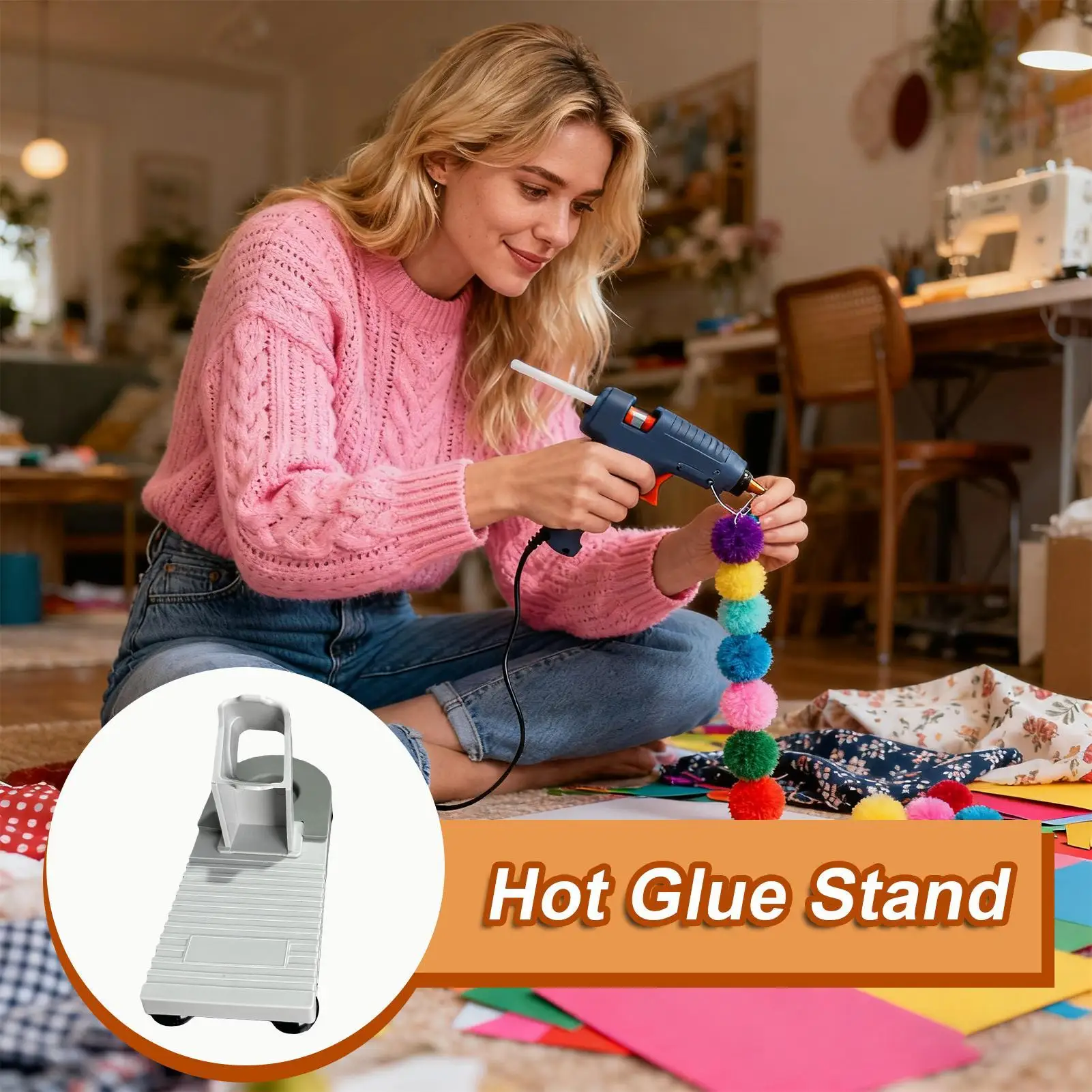 

Держатель для дозатора клея, универсальный противокапельный нескользящий поддерживающий инструмент, держатель для термоплавкого клея для художественных ремесел, домашней школы