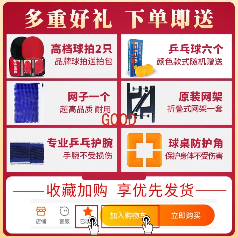 Klappbarer Standard-Tischtennintisch für den Haushalt