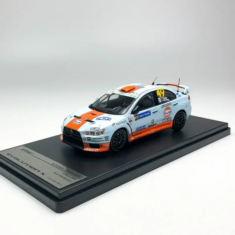 Tarmac Works 1/43 Mitsubishi EVO X GULF Legering Speelgoed Motorvoertuig Diecast Metaal Model Geschenken