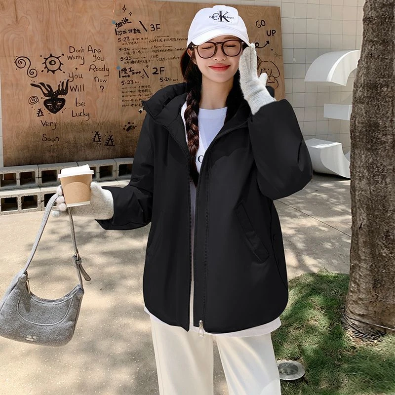 2025 Herfst/Winter Nieuwe Mode Katoenen Kleding All-Match Stand Kraag Capuchon Katoen Gewatteerde Jassen Koreaanse vrouwen korte Jassen