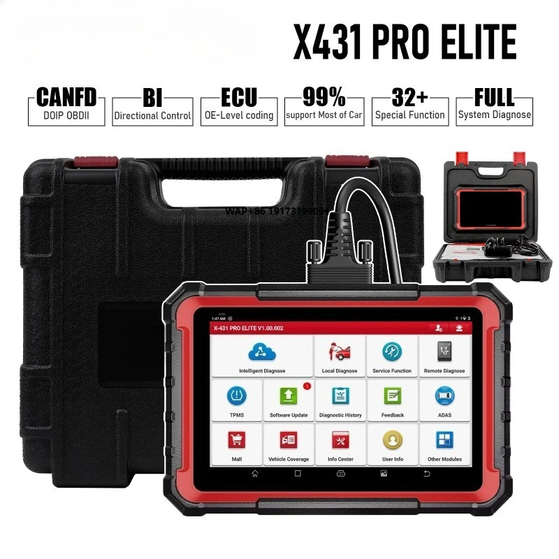 

X431 PRO ELITE X-431 PRO OBD2 Scanner Vehicle ECU Online Coding Bidirectional Scan Tool OBDII Cars Reader