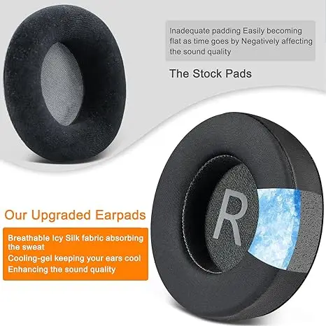

Replacement cooling gel ear pads for AKG K701,K702,K601,K612,K712 headphones, ice silk fabric ear pads, high-density foam