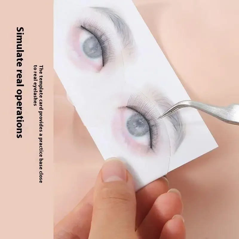 10Pcs False Eyelash Cards Beginner Lash Map Chart Wispy Lashes Reusable Makeup Training Eyelash Extensions Tool Simulated Eye