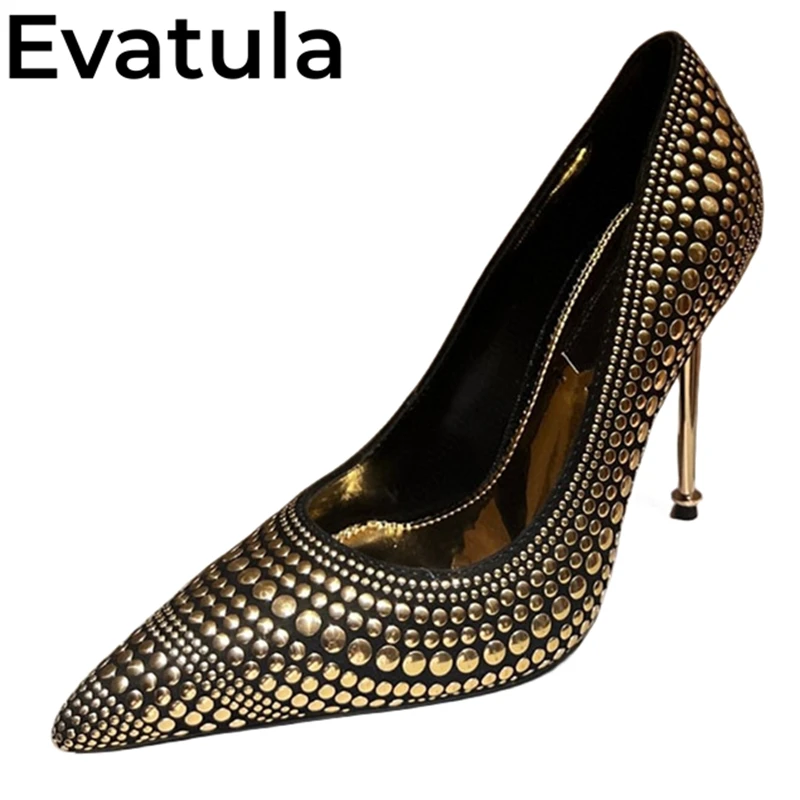 

2024 Summer Shining Gold Rhinestone Super High Heel Shoes For Women Pointed Toe Crystal Stilettos Sexy Party Pumps Shoes Female