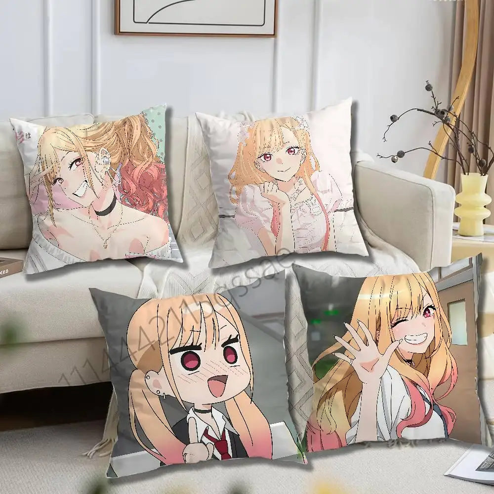 Anime Kitagawa Marin Pillow Case Square Bedroom Sofa Leisure Comfort Cushion Car Home Decoration
