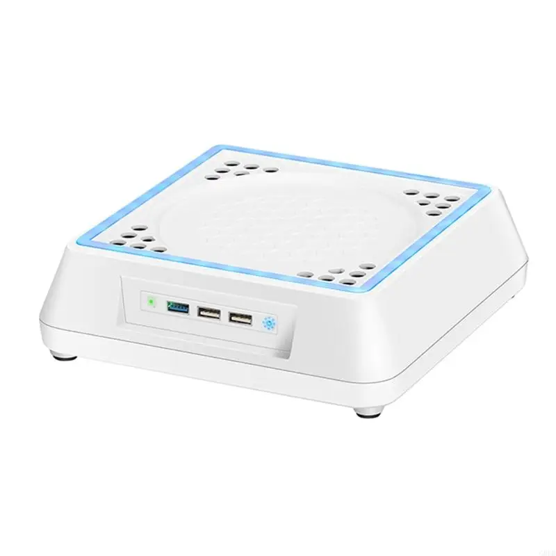 Colorful Breathing Cooling Base Fan Accessory Charger Dock Stand 3 USB Ports Cooler for XB Series X Console - Image 2