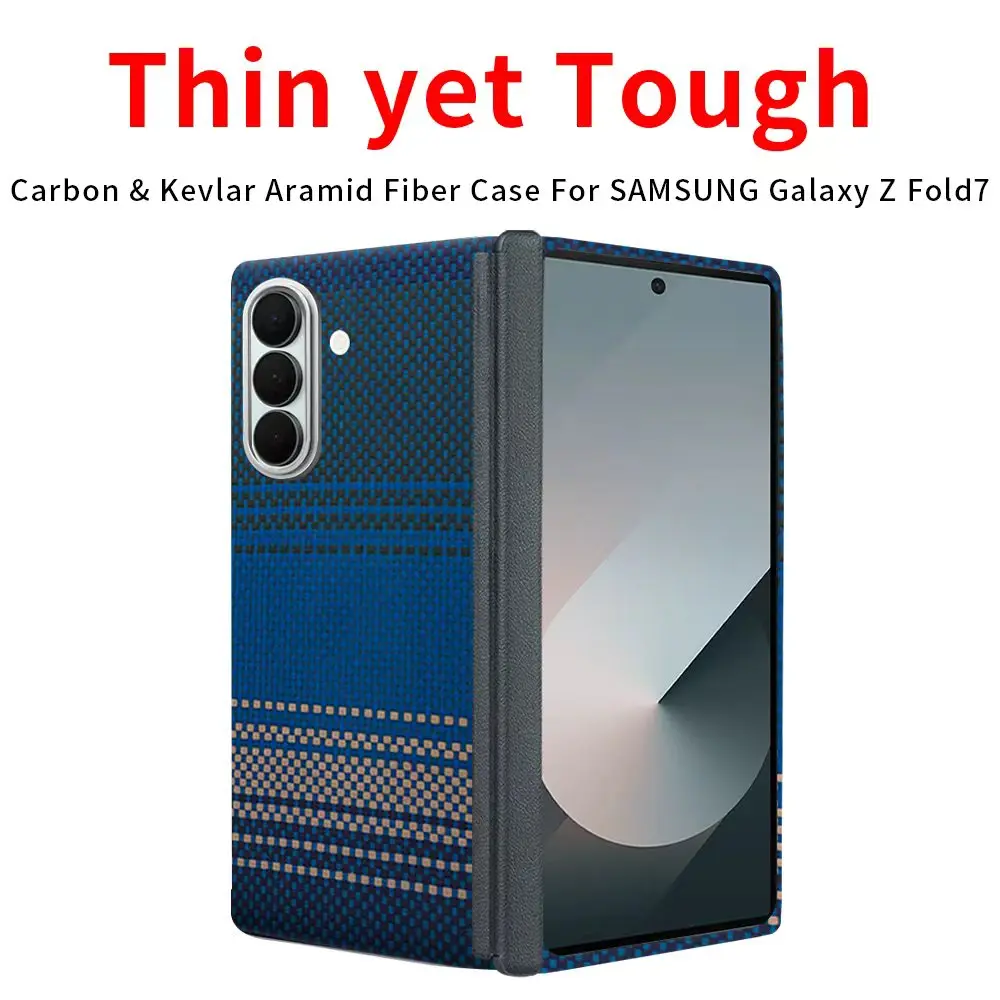 

Чехол Magsafe из арамидного волокна для samsung z fold 7, 600d, карбоновая ткань с кевлару, ультратонкий жесткий чехол, магнитный черный, тонкий, легкий, премиум-класса