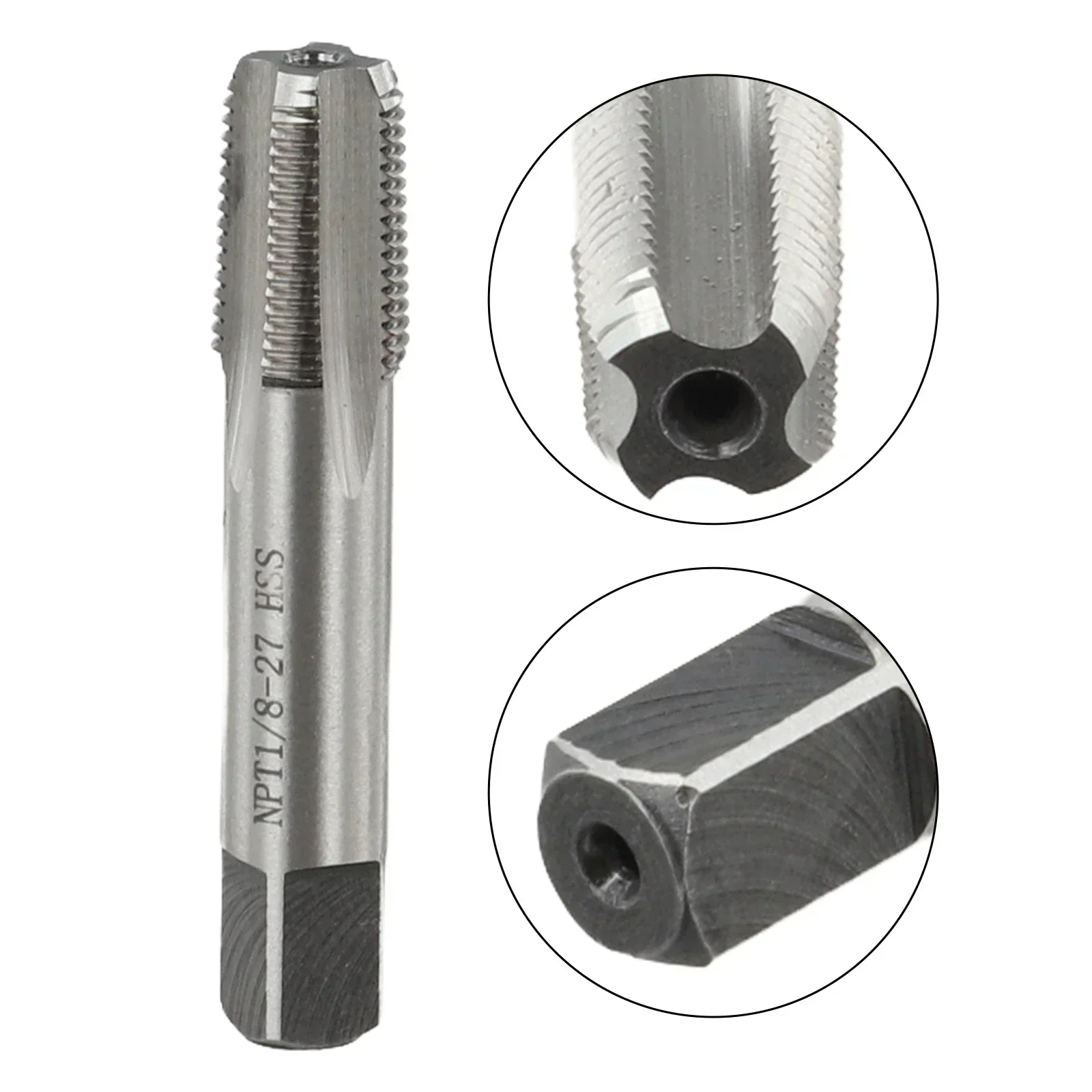 1/8-27 NPT Taper Pipe Tap Built From High Speed Steel For Consistent Thread Depth And Angle In Pipe Repair Scenarios