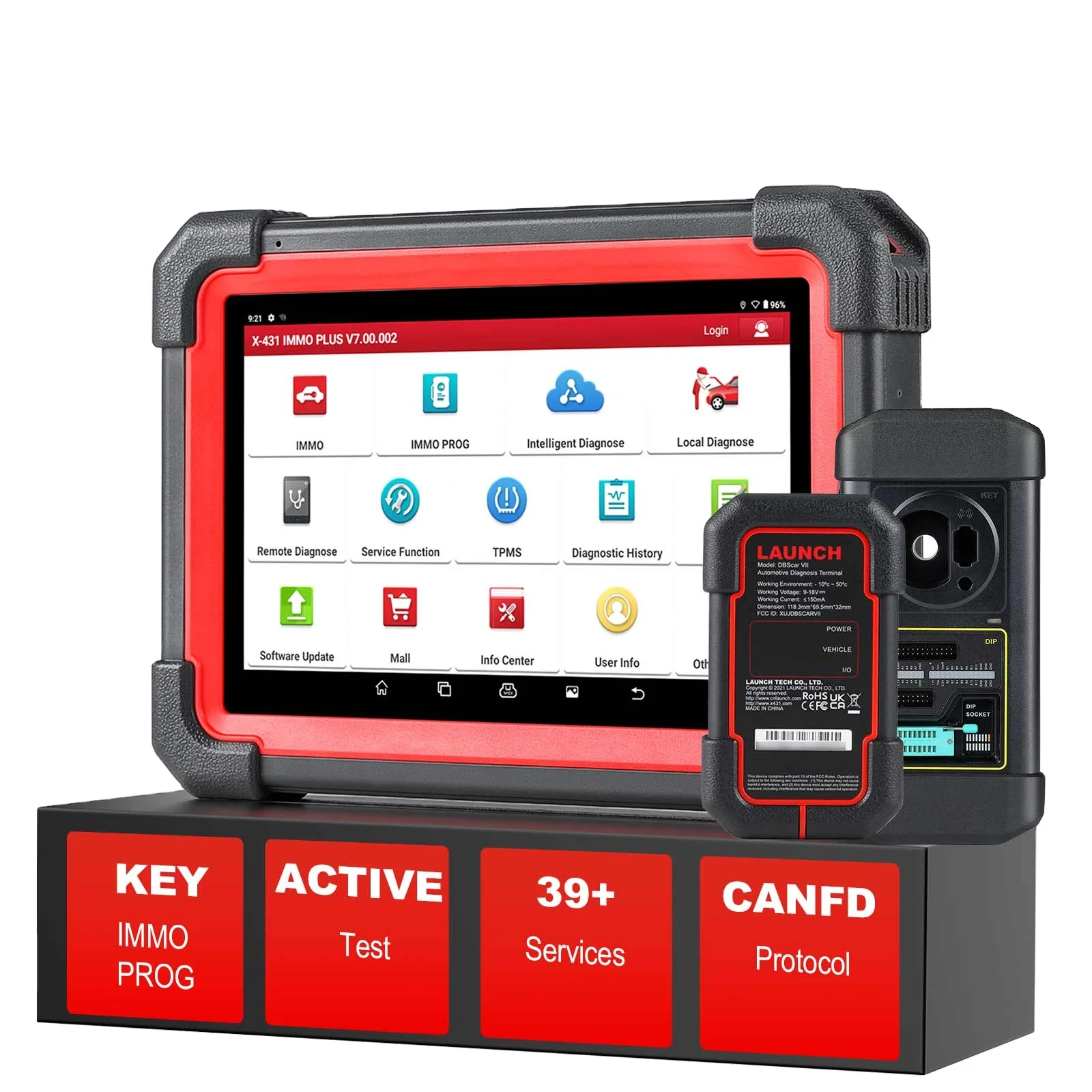 X431 IMMO Plus Key Fob Programming Tool ECU Online Coding, All-in-ONE Bi-Directional Control Scanner, All Systems