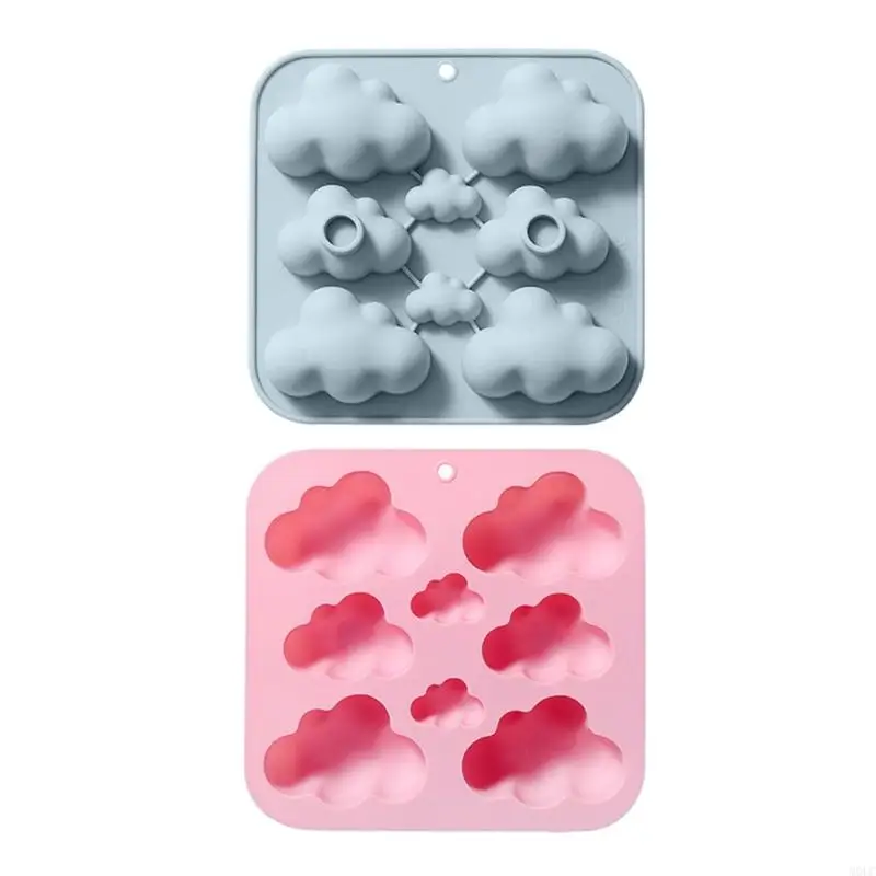 

MOLC 8 Cavity Clouds Shaped Fondant Cake Decorating Silicone Mold Pastry Chocolate Mould Candy Ice Cream Mold DIY Baking Tool
