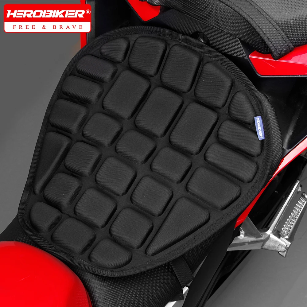 

Universal Motorcycle Seat Cushion Fabric Seat Cover Anti Slip 3D Saddles Breathable Comfort Pressure Relief Protector Moto Pads