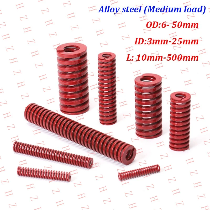 

U+ Diameter 6mm-50mm Length of up to 500mm Red Medium Load Compression Mold Spring【Wholesale private message sellers】