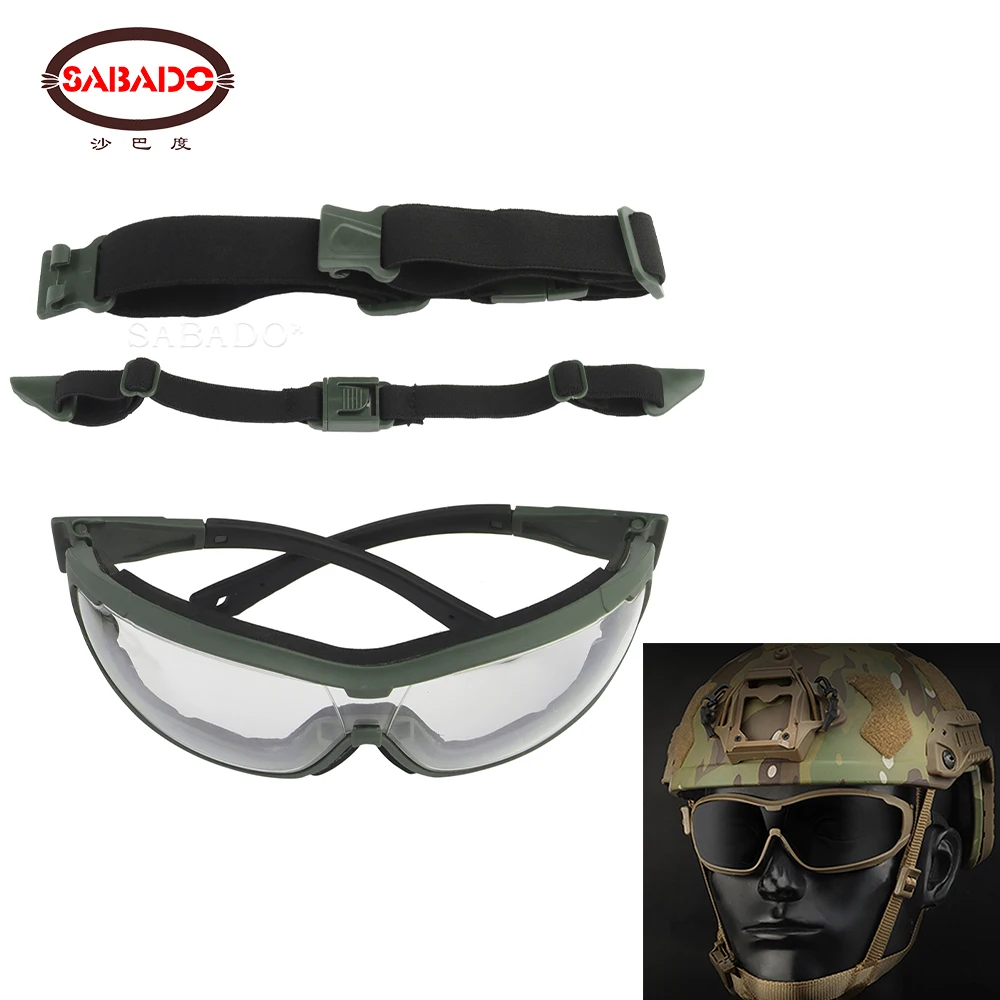 Tactical Airsoft Goggles UV Protection Sunglasses Changeable Lenses Fixed Straps Cycling Hunting CS Sports Headwear Accessories