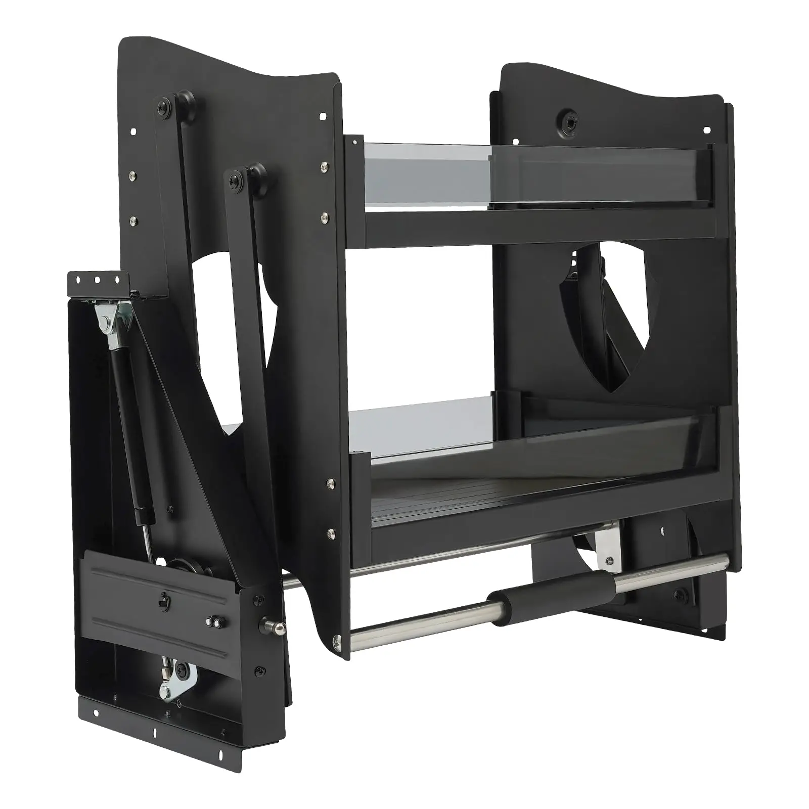 

Pull down Cabinet Organizer, 24 英寸 Kitchen Wall Cabinet Storage Organizer, Adjustable Spice Rack Organizer for Kitchen Cabinet