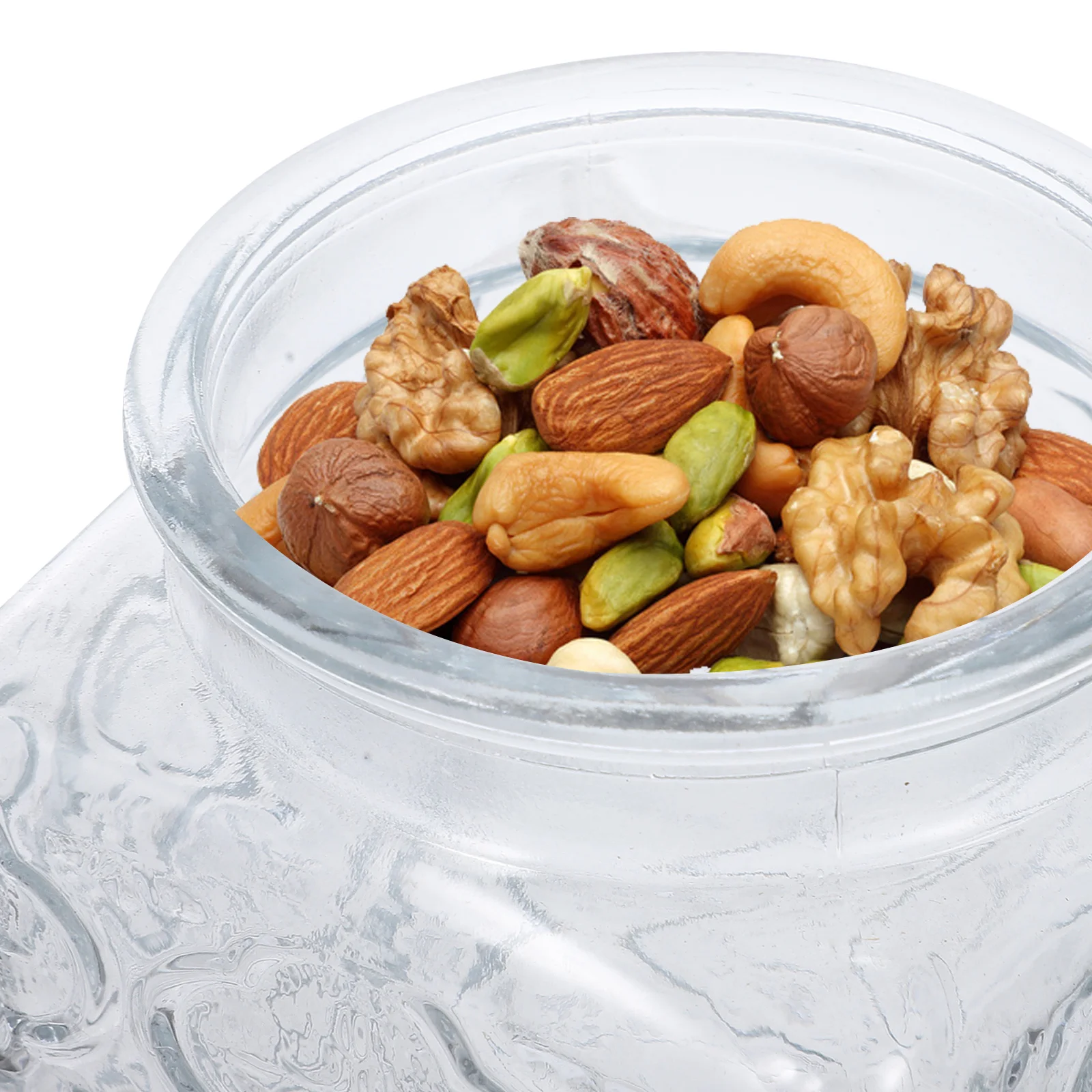 

Relief Begonia Flower Jar Glass Containers Airtight Lids Tea Coffee Sugar Canister Set Bamboo Lid Storage Can Acacia