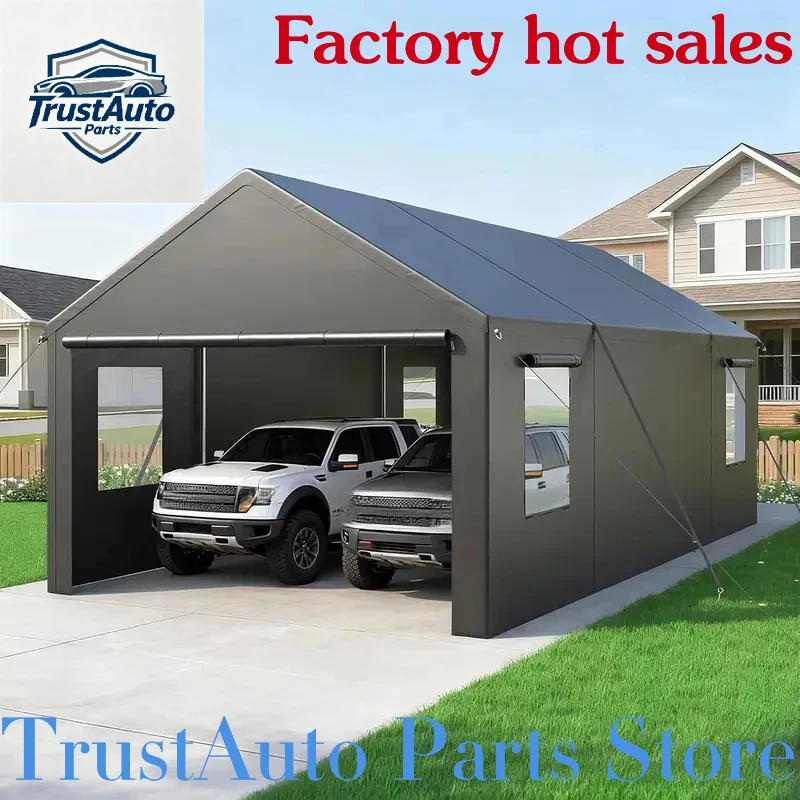 TrustAuto Parts Store Is Having A Sale Hot Selling X Ft Carport Canopy 0G PE Portle Garage With Side Opening Door Roll Up Wi