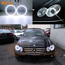 For Mercedes-Benz CLK CLASS W209 C209 A209 Xenon Headlight Excellent Ultra Bright COB Led Angel Eyes Kit Halo Rings Day Light