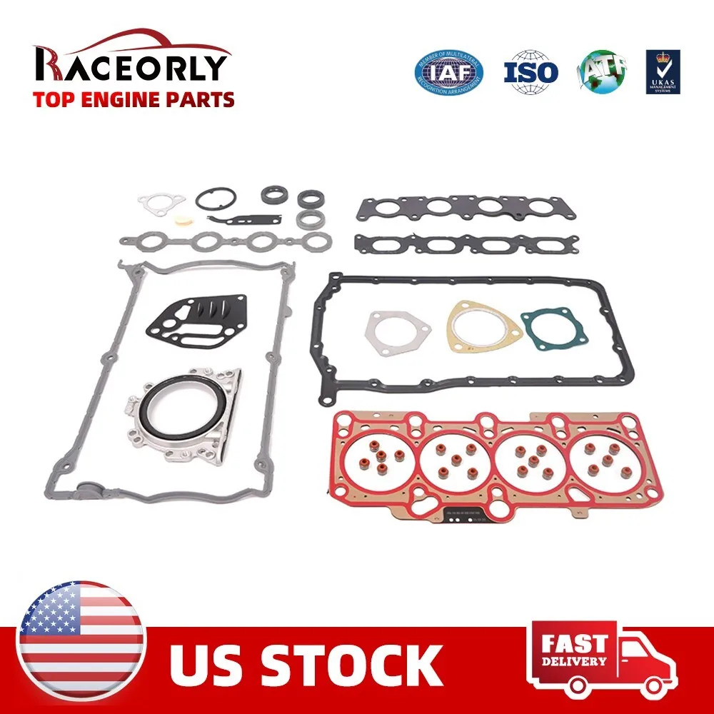 RACEORLY 1.8T Engine Rebuild Gasket Set For VW Jetta Golf 4 Audi Passat B5 AWP
