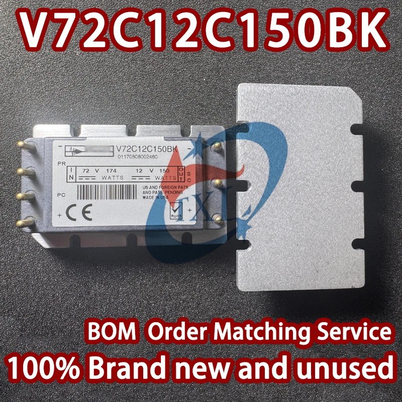 100% Brand New Import V72C12C150BK VICOR Micro DC-DC Converter Module 43-110V Input 12V 150W 12.5A Isolated Power Supply Module