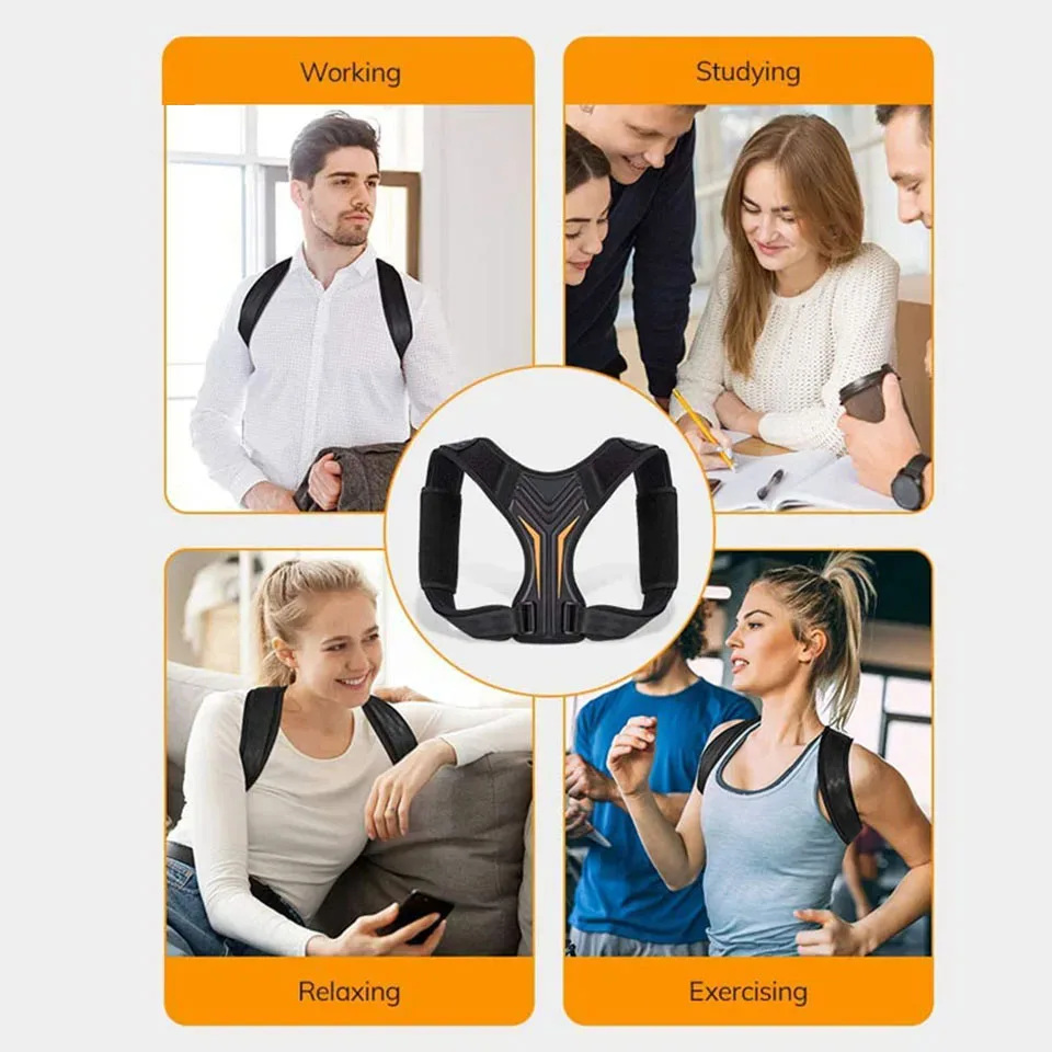 LOOGDEEL 1Pcs Adjustable Clavicle Spine Shoulder Lumbar Brace Correction Shaping Therapy Back Posture Corrector Belt Support