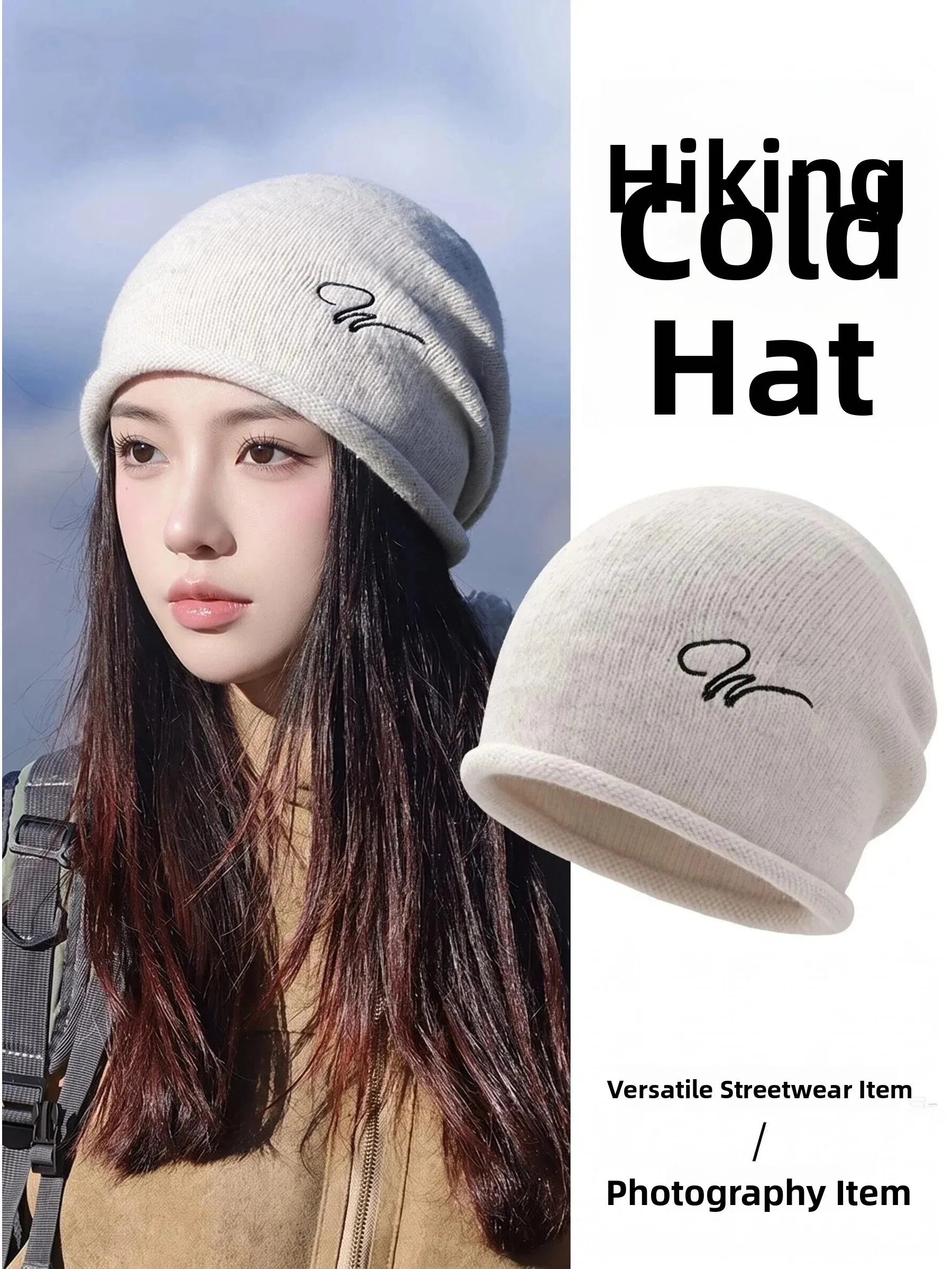 bonnet-d’hiver-tricote-pour-femme-ideal-pour-les-activites-de-plein-air-chaud-protege-du-froid-grande-taille-echarpe-en-laine-integree-bonnet-pliable-a-bord-arrondi-sans-bord