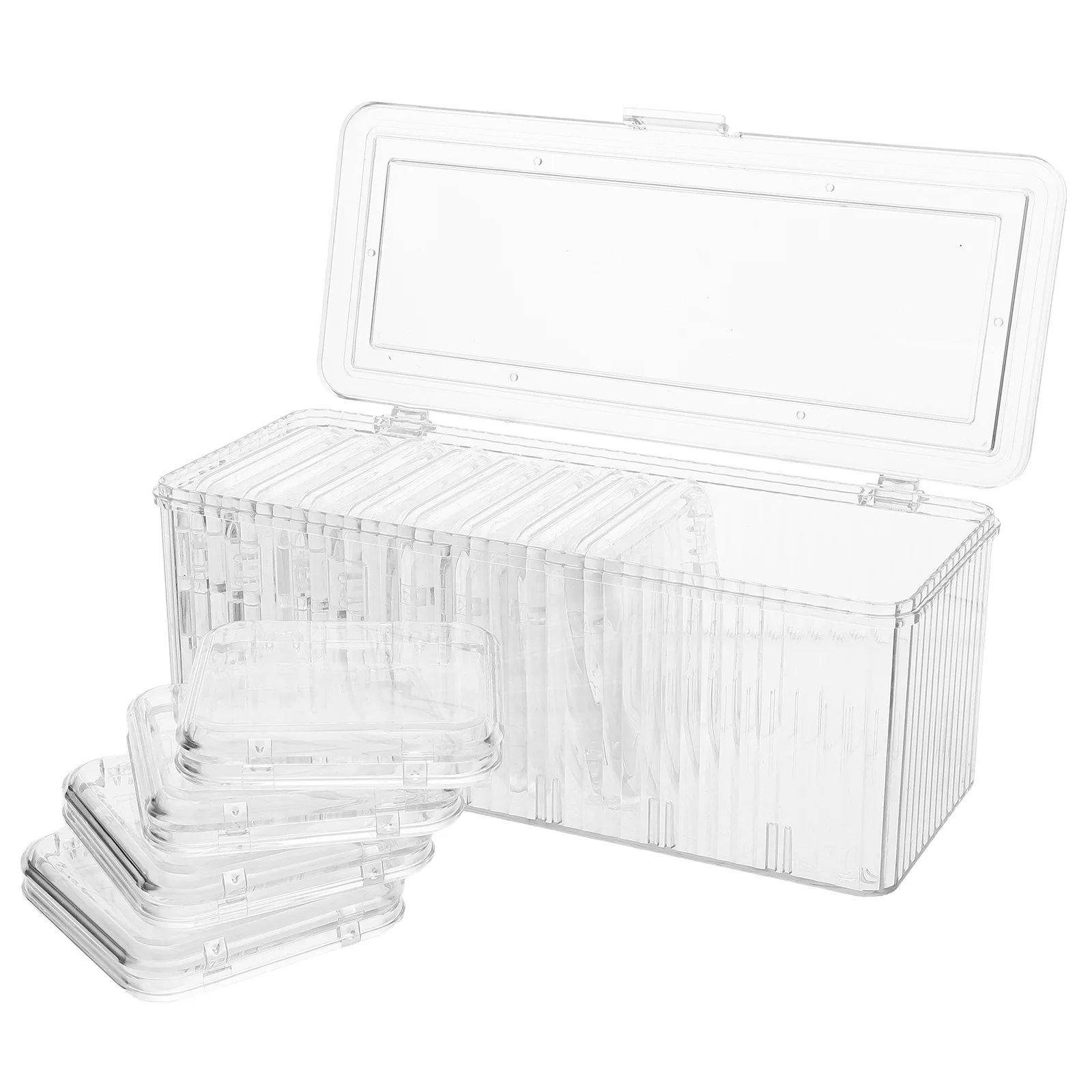 

Набор из 1 акриловой коробки для хранения украшений, прозрачный дизайн, 12 отделений, защита от потускнения, для путешествий и дома