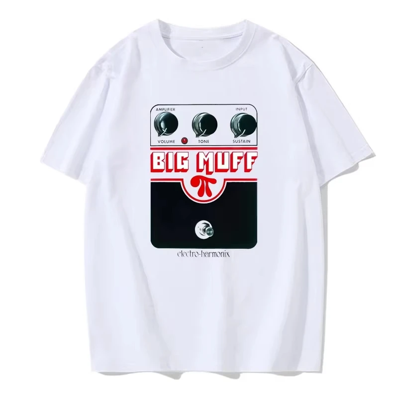 Big Muff T-shirt Guitar Pedal Effect Shoegaze Cotton Round Neck Comfortable and Versatile Casual Fashion Men's New T-shirt