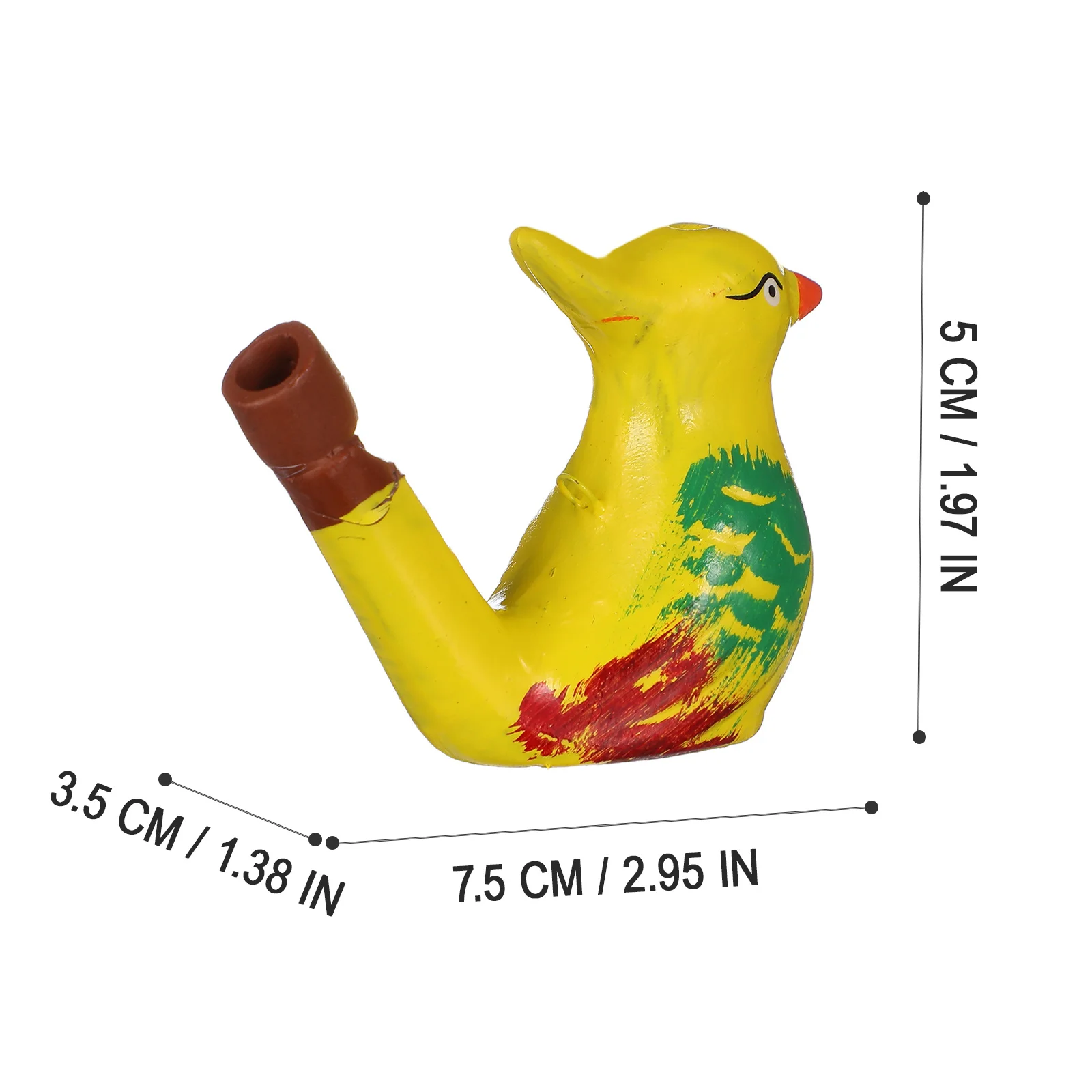 6 szt. ceramicznych gwizdków ptasich ze smyczą, edukacyjne instrumenty muzyczne, realistyczne dźwięki ptaków, narzędzie dla dzieci na kemping i do użytku na zewnątrz.