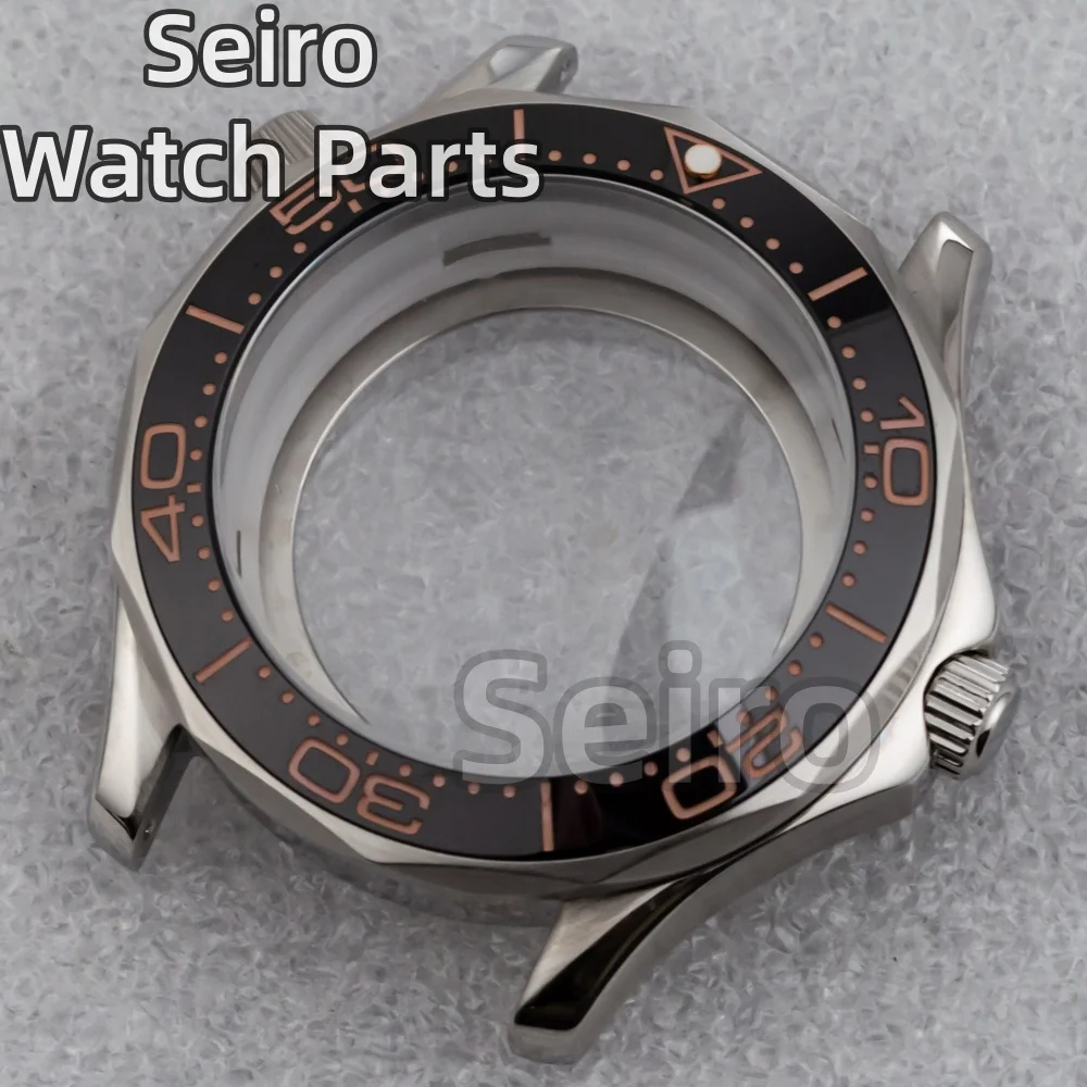 for NH35 Seamaster 300 Case 316L Stainless Steel Watchcase Strap Sapphire Glass For NH36 Automatic Movement Mod Parts 31mm Dial