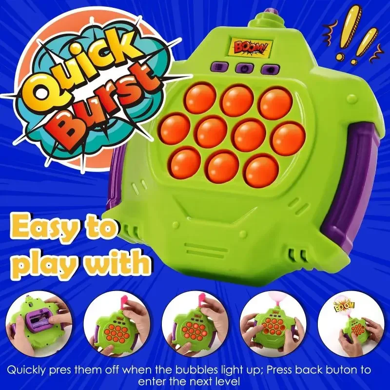 Quick Push Bubble Competitive Game Console Series with Balloon Portable Push Button Balloon Blowing Game Machine