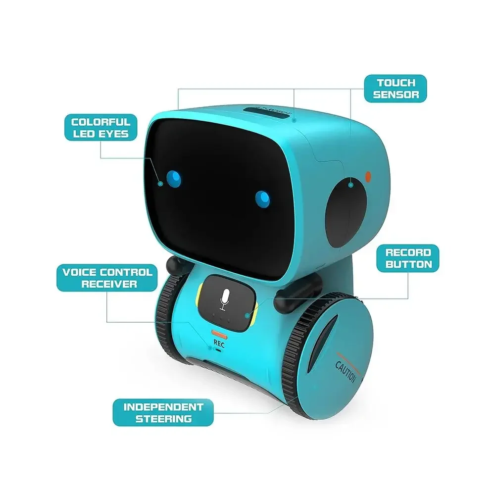 おもちゃのロボット インテリジェント ロボット ロシア語 & 英語 & スペイン語版 音声 & タッチ コントロール おもちゃ インタラクティブ教育 RC ロボット