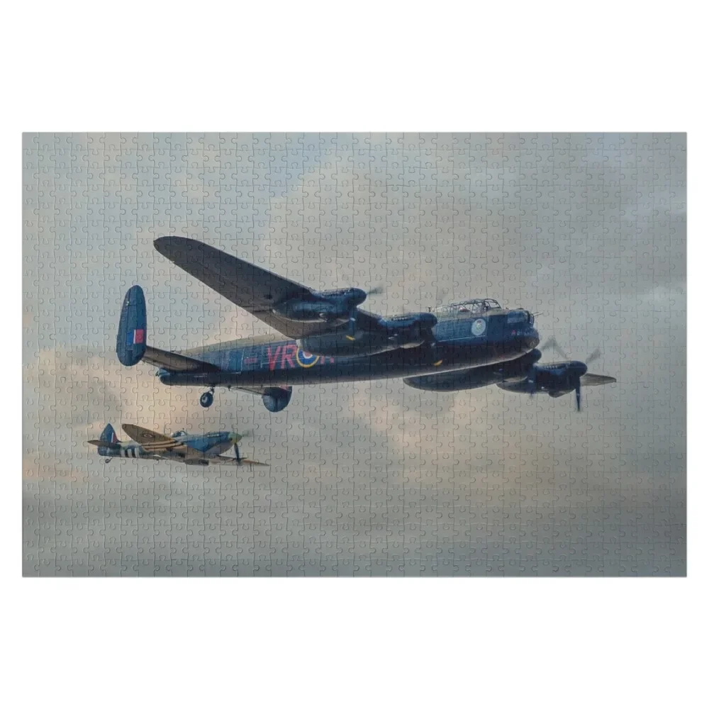 Two Icons - Lancaster and Spitfire Jigsaw Puzzle Children With Photo Puzzle