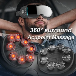 Electric Eye Massager Vibration Therapy Air Pressure Heating Massage Relax Health Care Fatigue Stress Bluetooth Music Foldable