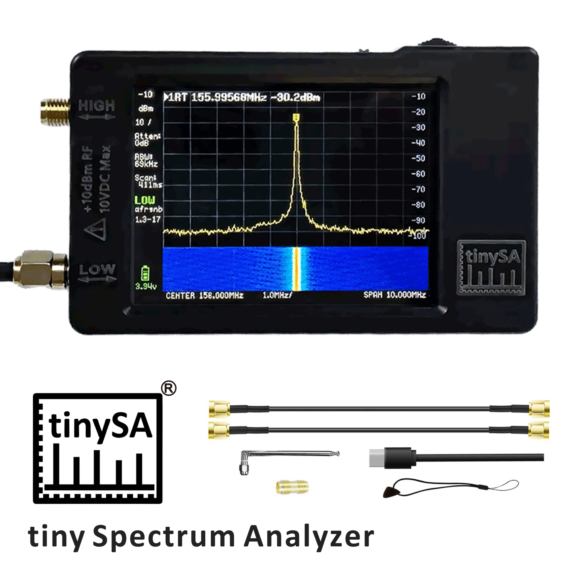 New Version Hand held tiny Spectrum analyzer TinySA 2.8