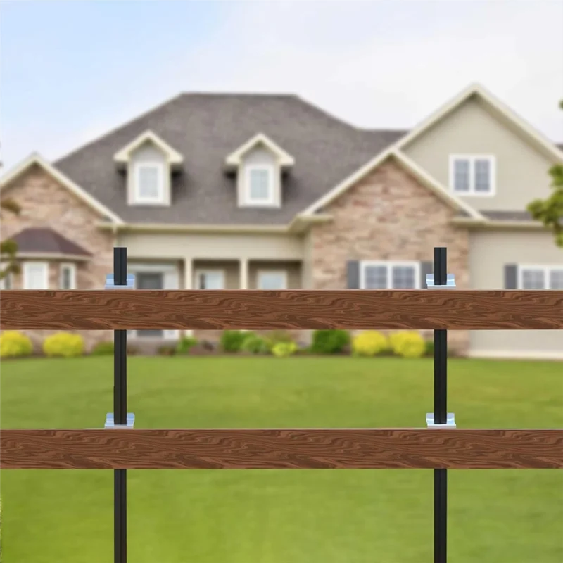 

ABWP-4 PCS T Post Bracket, 3 Inch T Post Target Hanger, Birdhouse/Mailbox Mounting Bracket,Vertical & Horizontal Installation