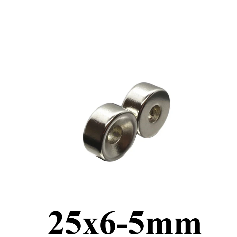 25x6-5mm Powerful Round Magnet  25*6 Hole 5mm For Home Refrigerators, Offices DIY 25x6-5 mm 25*6-5