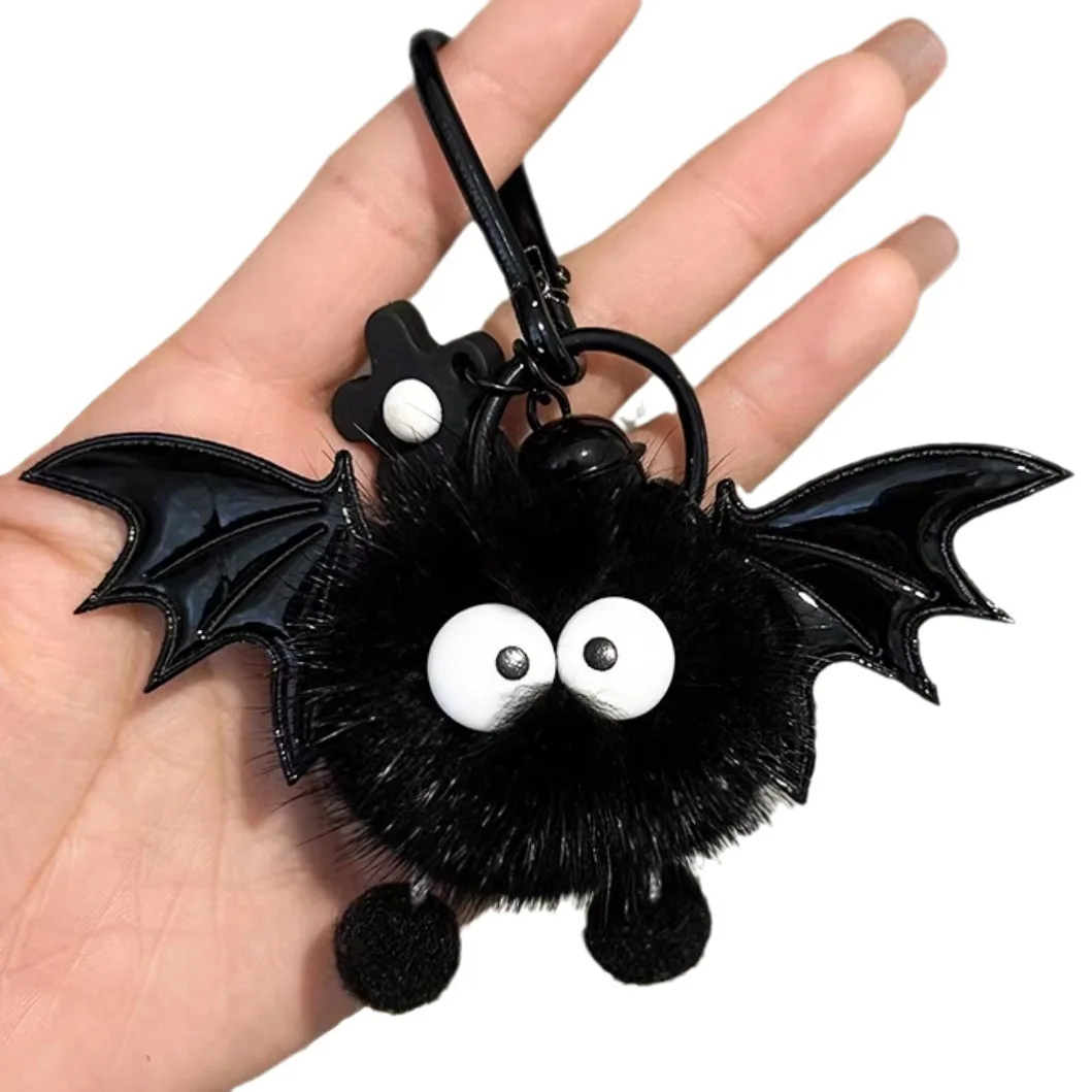 Doll Cute Interesting Halloween Imitation Mink Fur Dolls little Devil Bag Pendant Ins Plush Ball Monster Key Keychain Ornament