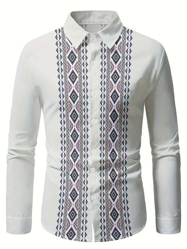 2025 Spring Fashion Texture Men's Shirts Business Casual Men's Long-sleeved Button-down Shirts Temperament Lapel Shirt Clothing