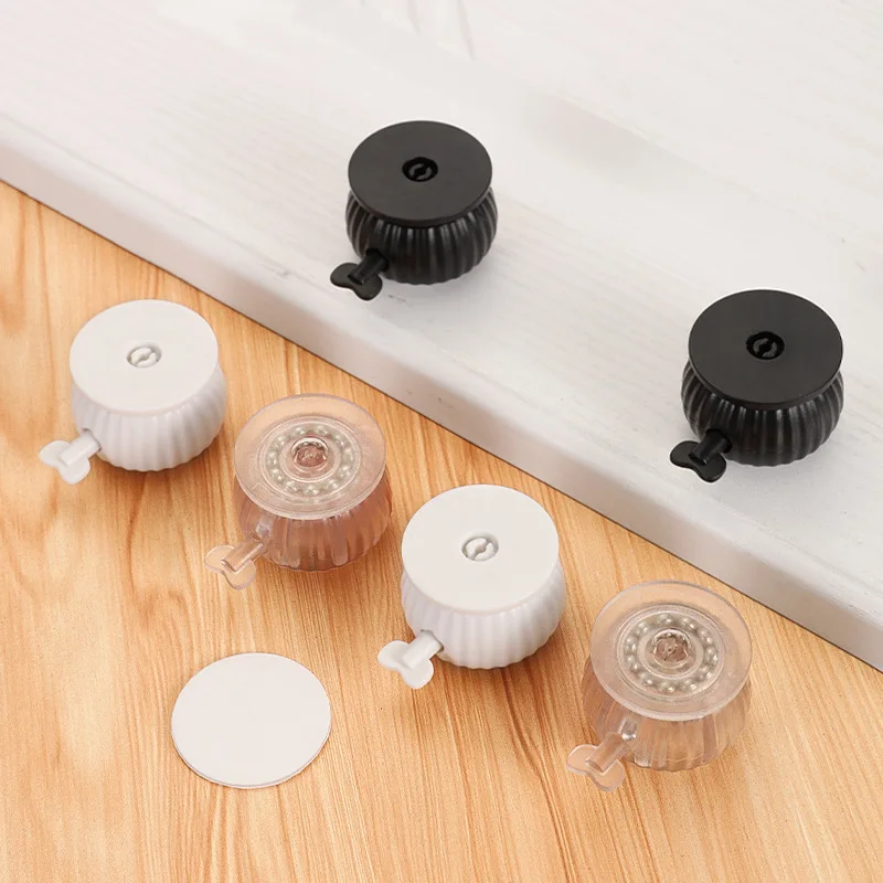 4Pcs Self Adhesive Type Furniture Casters Wheels Mute Wheels Universal Wheel 360° Rotation Strong Load-bearing With Brakes