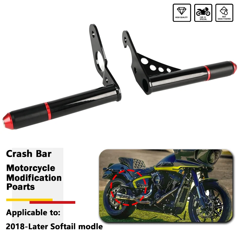 

Motorcycle Rear Highway Engine Guard Crash Bar Bumper Falling Protector For Harley Softail Street Bob Low Rider FXLR FXBB 18-Up