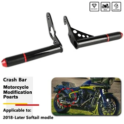 Motorcycle Rear Highway Engine Guard Crash Bar Bumper Falling Protector For Harley Softail Street Bob Low Rider FXLR FXBB 18-Up